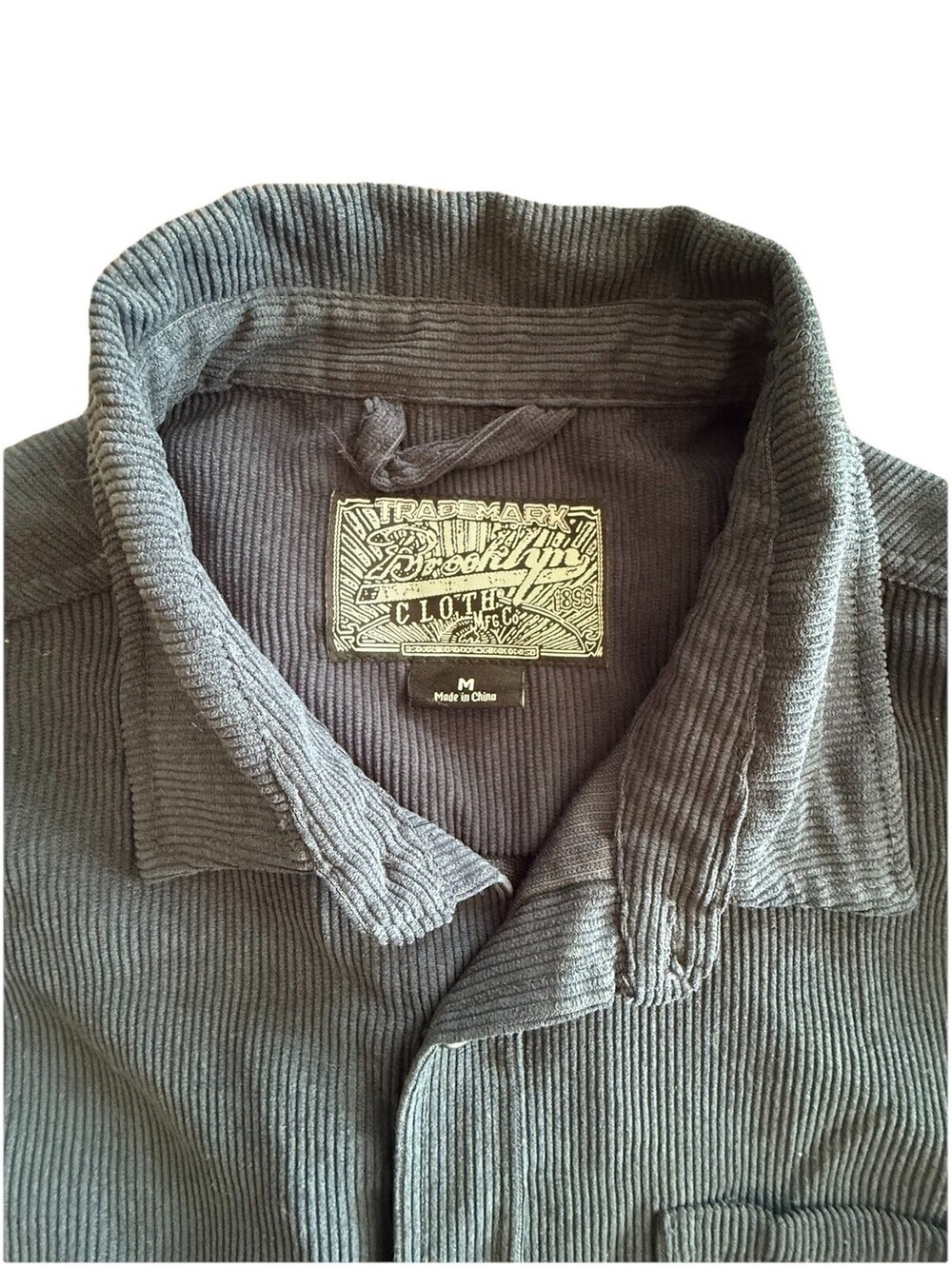 Brooklyn Cloth Shacket Navy Blue Corduroy Men’s Size Medium New With Tags